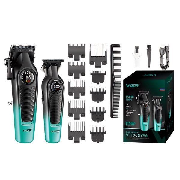 ست ماشین اصلاح وی جی آر مدل V-196 و V-996 (رنگ رندوم)