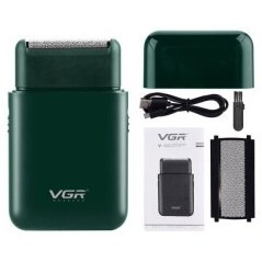 ماشین اصلاح وی جی آر مدل V390 صفر زن کامل شارژی با تیغه استیل ضد زنگ ( رنگ رندوم)